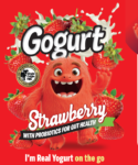 GOGURT ORGANIC WHOLE MILK PROBIOTIC YOGURT, STRAWBERRY, 250ML