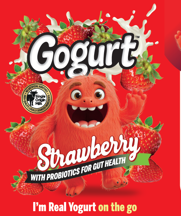 GOGURT ORGANIC WHOLE MILK PROBIOTIC YOGURT, STRAWBERRY, 250ML