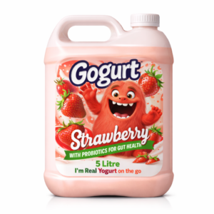 GOGURT ORGANIC YOGURT, STRAWBERRY, 5L