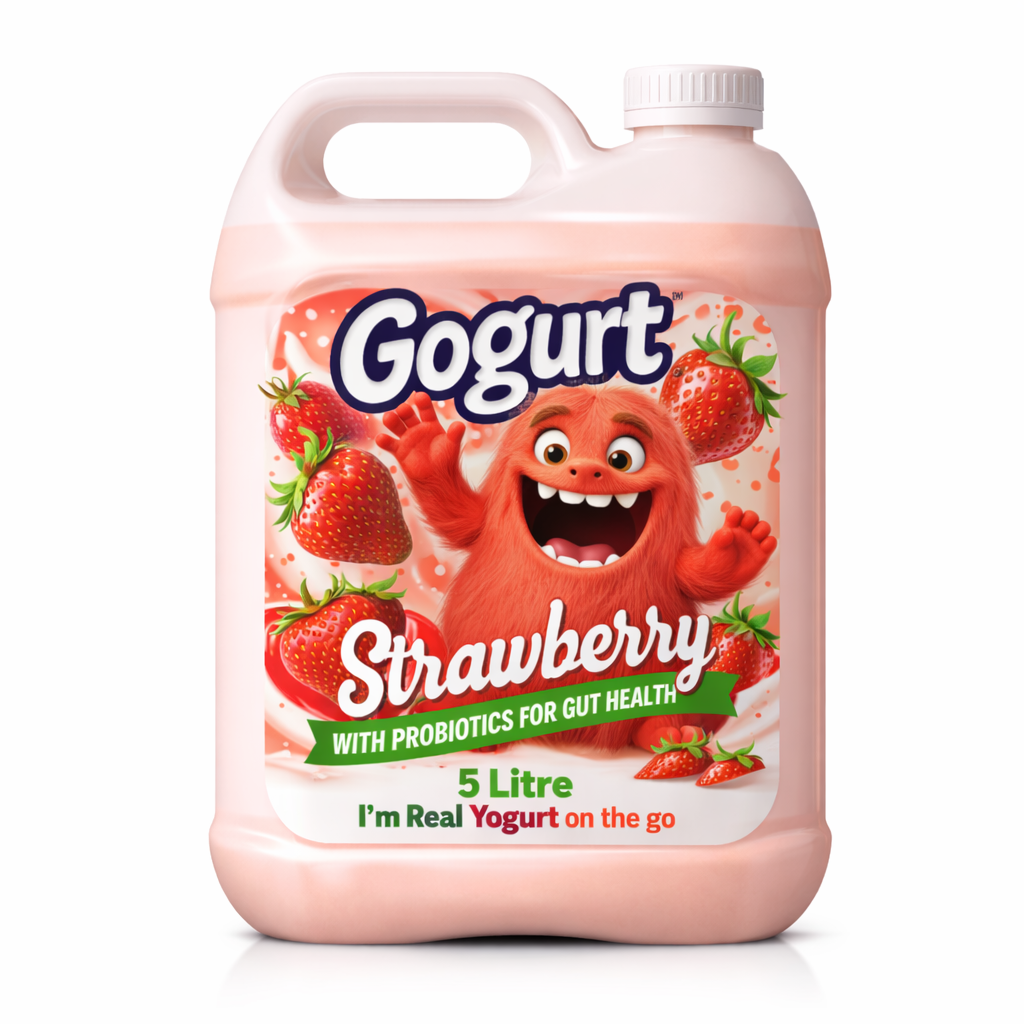GOGURT ORGANIC YOGURT, STRAWBERRY, 5L